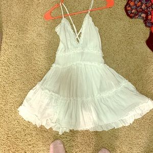 White thin strapped dress